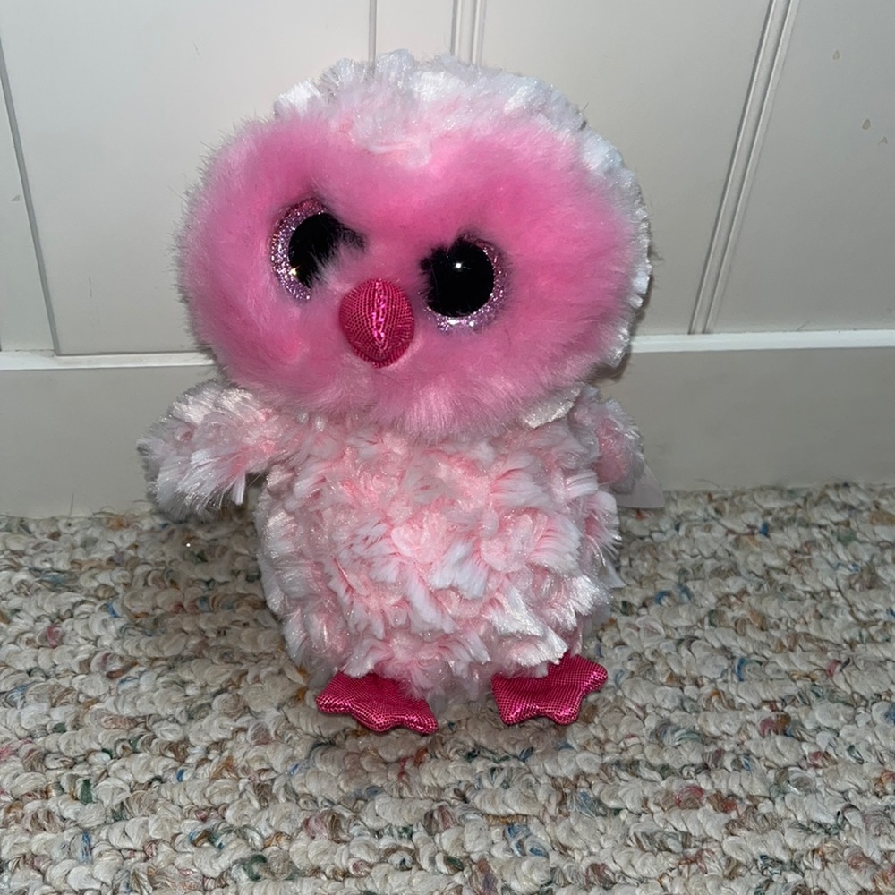 Pink Ty owl beanie boo: TWIGGY